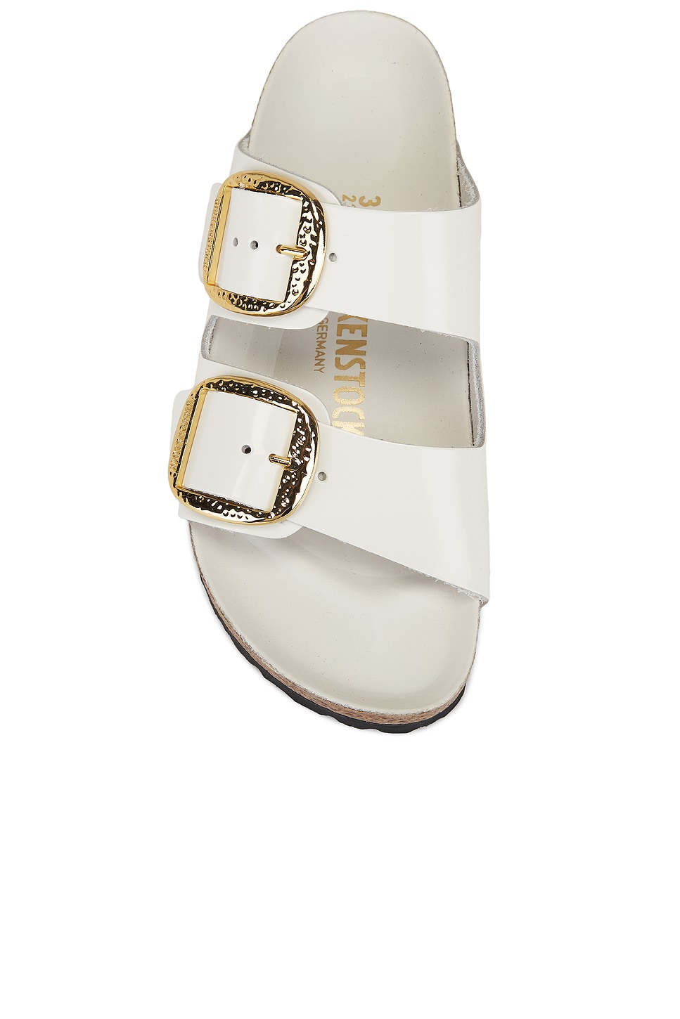 Arizona Hammered Big Buckle Сандалии Birkenstock, Antique White — фото 4