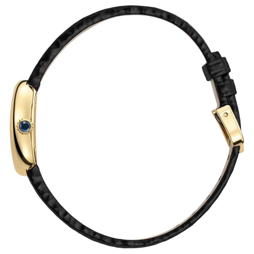 Cartier Часы Bathtub Collection Quartz Movement Women's Watch 24.6*18.7mm Silver Dial 18K Gold Watch Case Cow Leather Strap, Silver Dial — фото 3