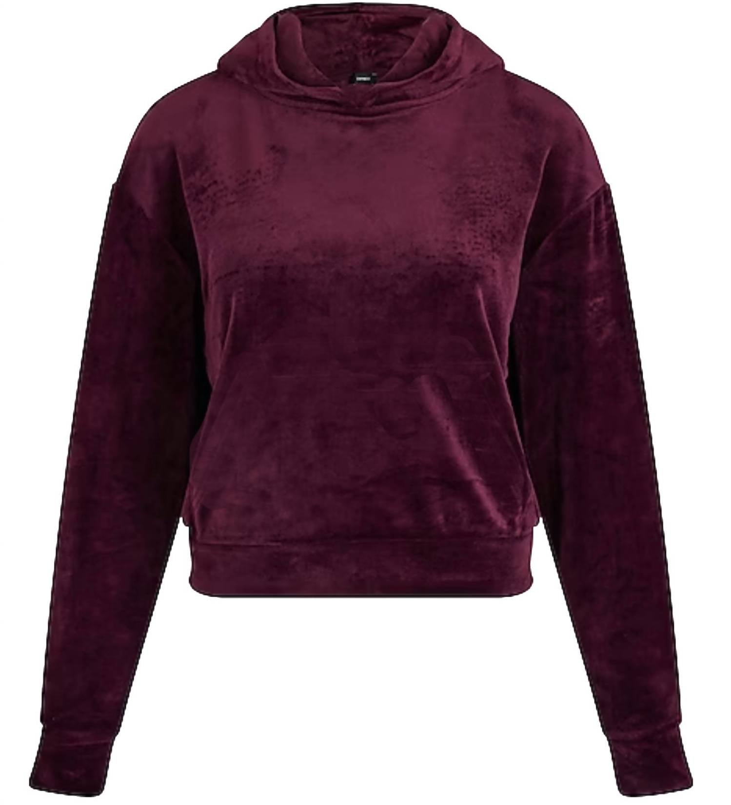 

Укороченный велюровый свитер фиолетового цвета Juicy Couture