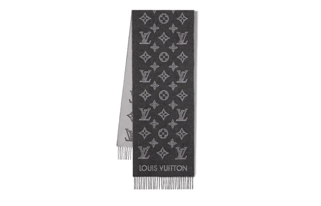 

Шарф вязаный Louis Vuitton мужской, серый / черный