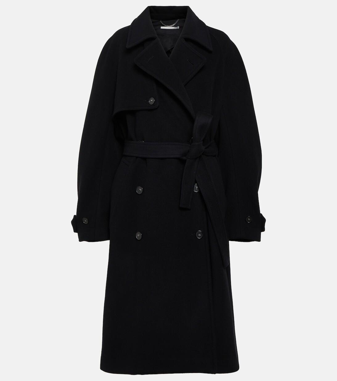 

Двубортное шерстяное пальто STELLA MCCARTNEY, черный