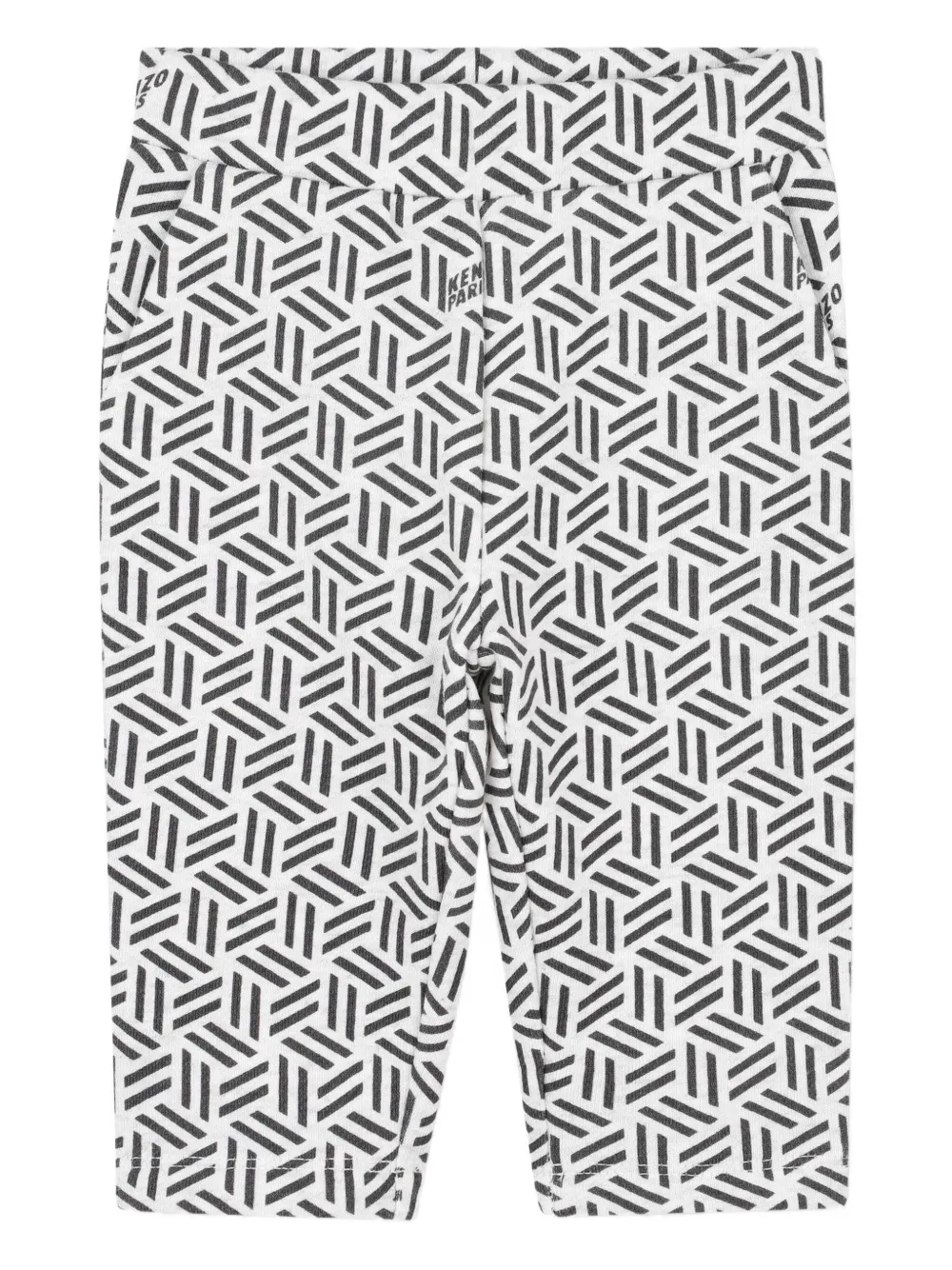 Спортивный костюм с геометричным принтом Kenzo Kids, белый — фото 3