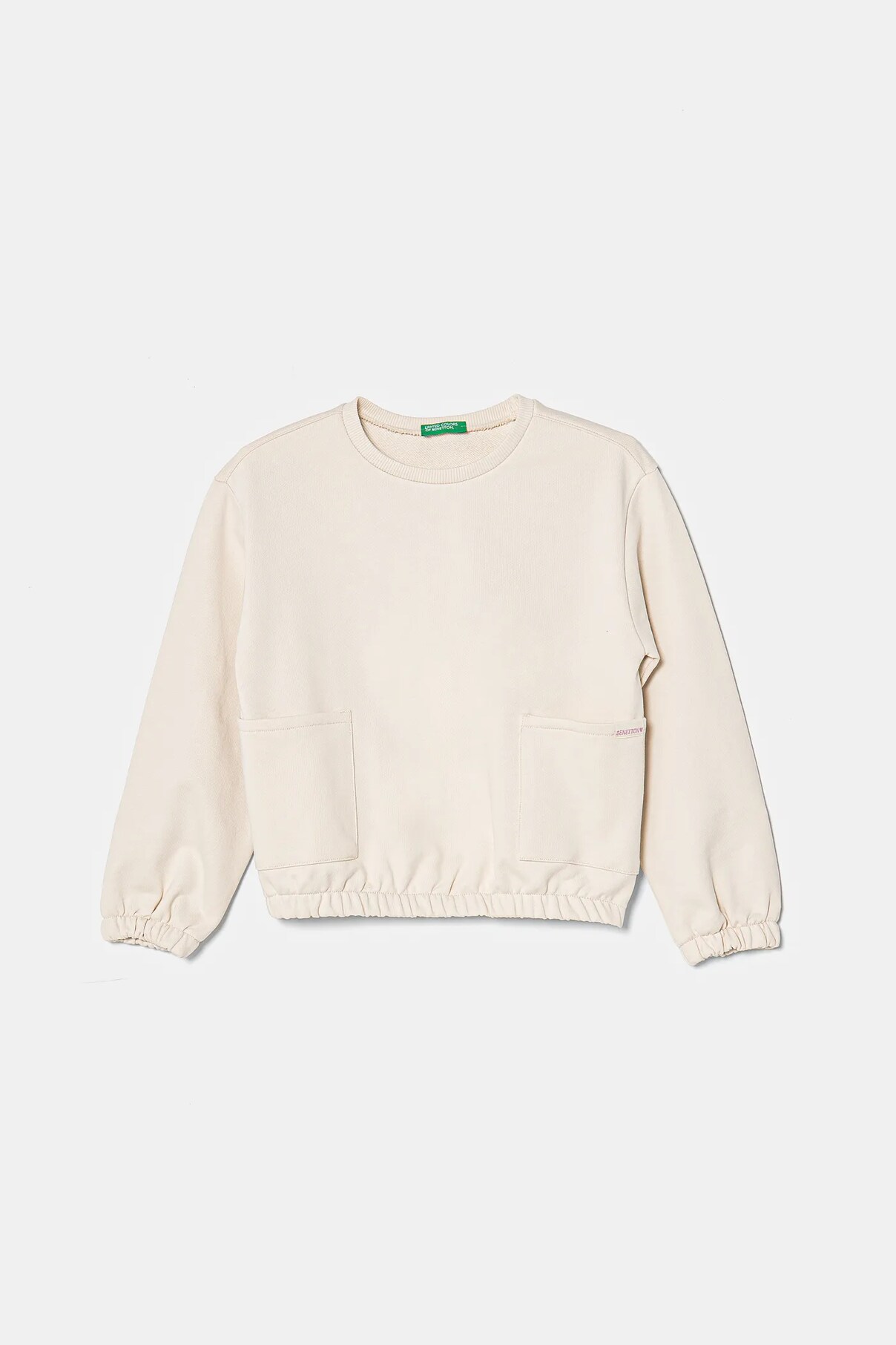 

Детская хлопковая толстовка United Colors Of Benetton, бежевый