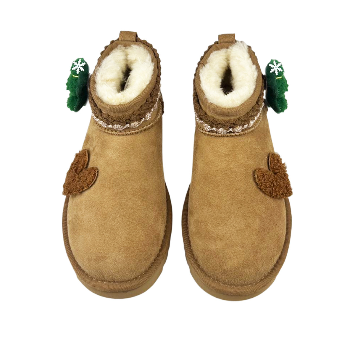 Ботинки Ugg Women's Classic Ultra Mini, каштановый/Рождественская елка 2 — фото 4