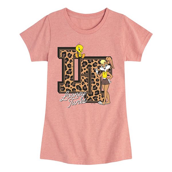 

Футболка с принтом Looney Tunes и леопардовым принтом для девочек 7-16 Licensed Character, Desert Pink