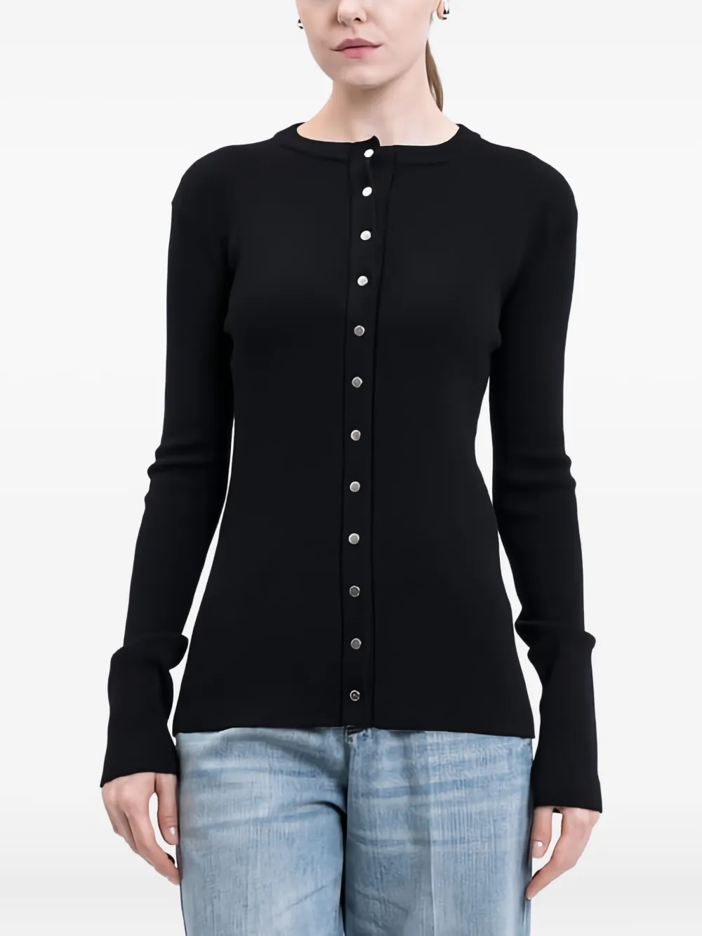 

Кардиган в рубчик JIL SANDER, черный
