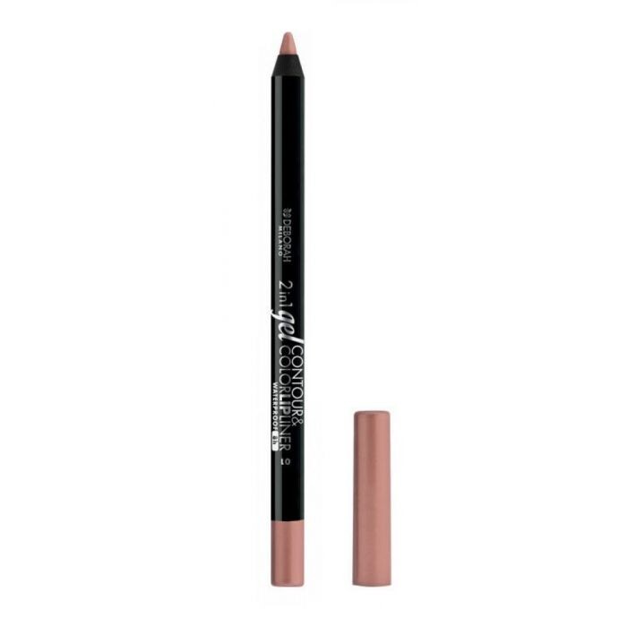 

Карандаш для губ Perfilador de Labios 2 en 1 Gel Contour & Color Lip Liner Waterproof Deborah Milano, 04 Plum Rose