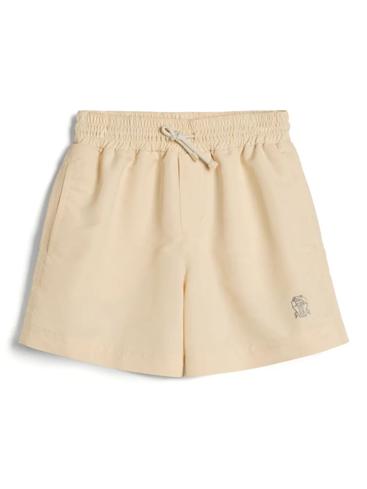

Brunello Cucinelli Kids плавки-шорты с вышитым логотипом, нейтральный