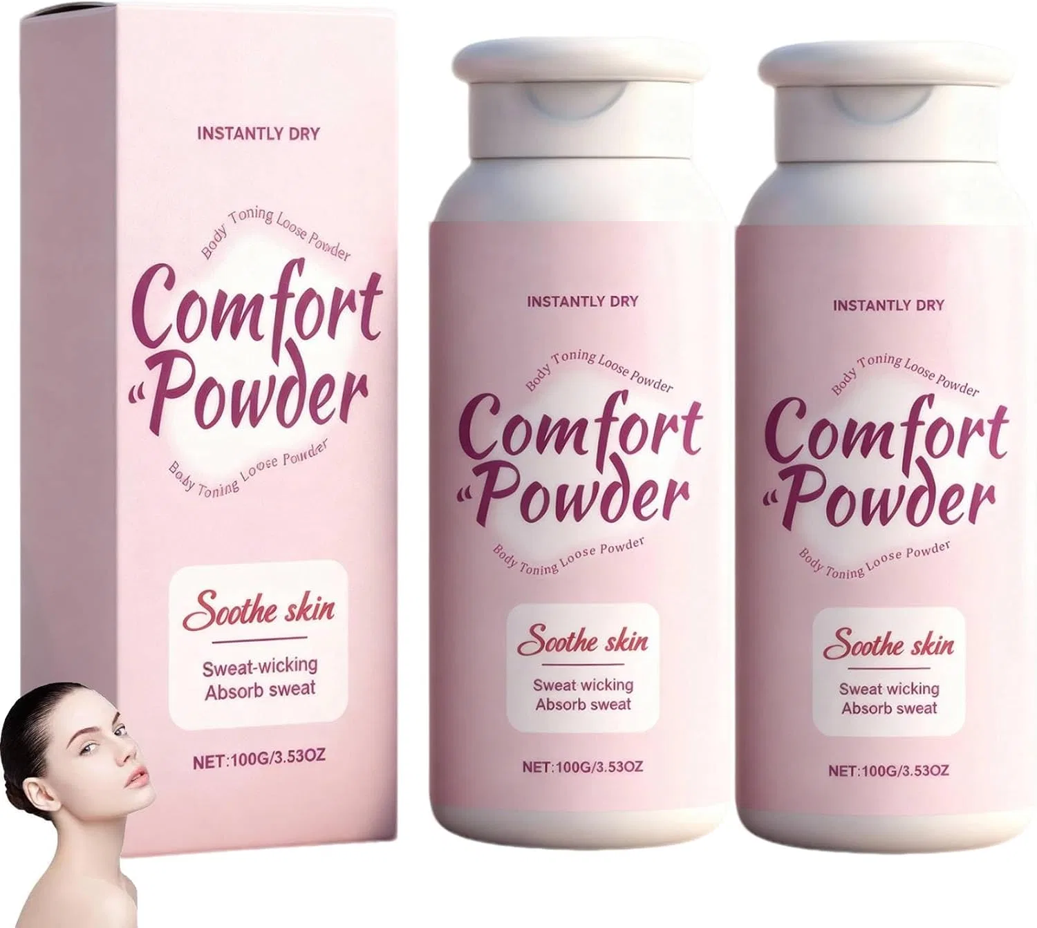 Пудра для тела Comfort Powder с ароматом для интимных зон, 100 г (2 шт.) Generic
