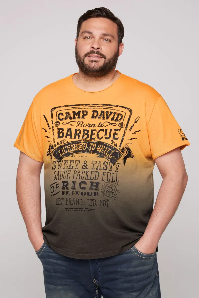 

Рубашка CAMP DAVID с круглым вырезом, хлопок, цвет Orange