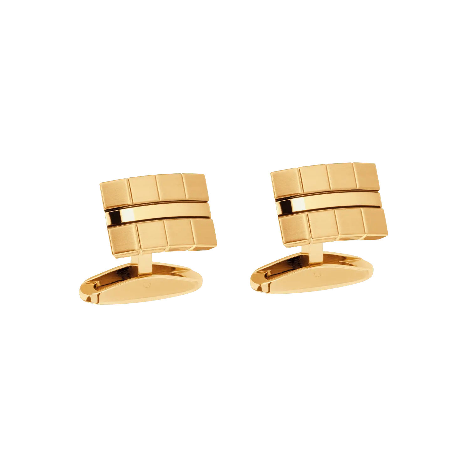 

Запонки Chopard Ice Cube Curved Cufflinks - Матовый металл желтого золотистого оттенка