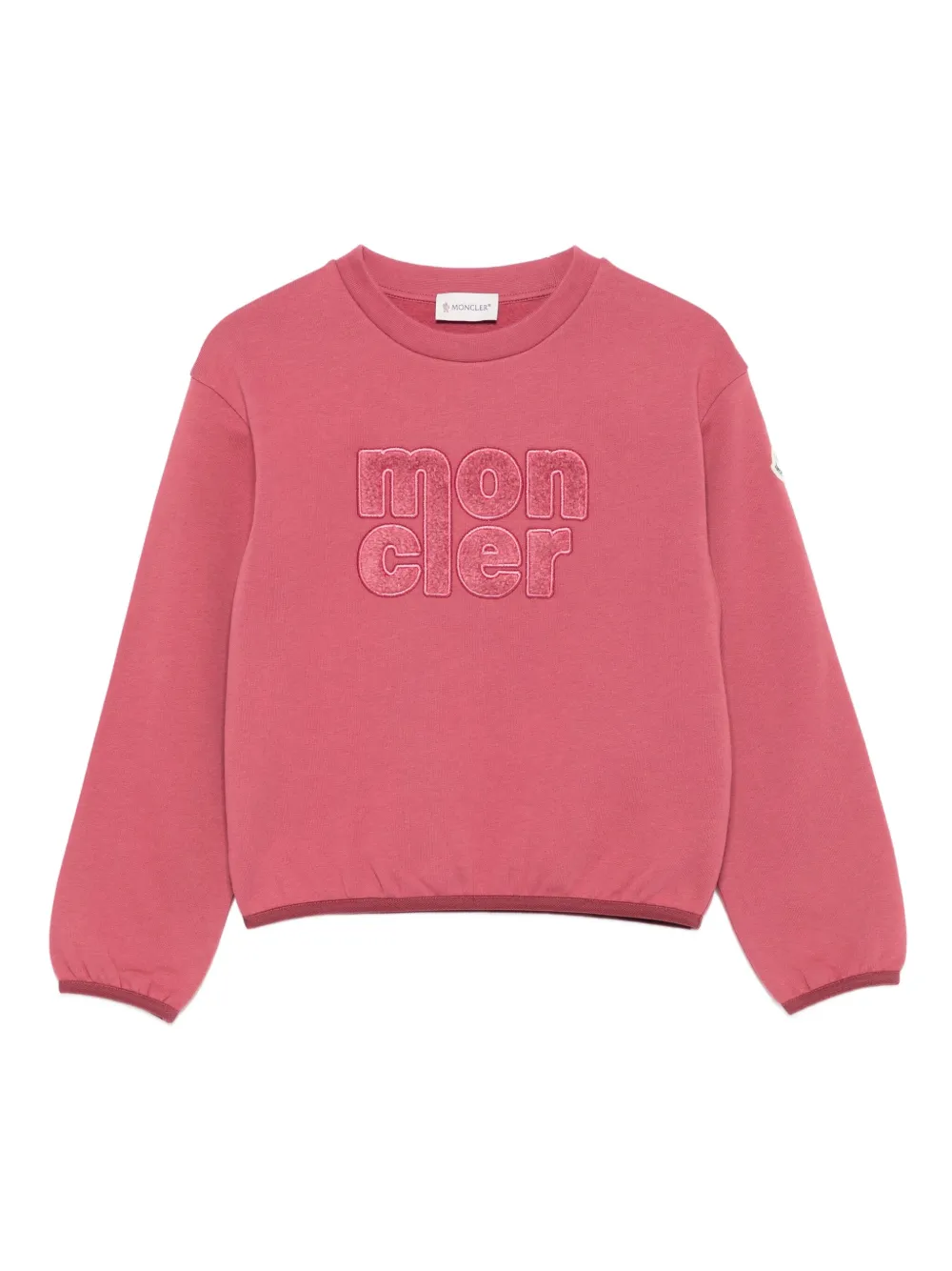 

Толстовка с вышитым логотипом Moncler Enfant, розовый