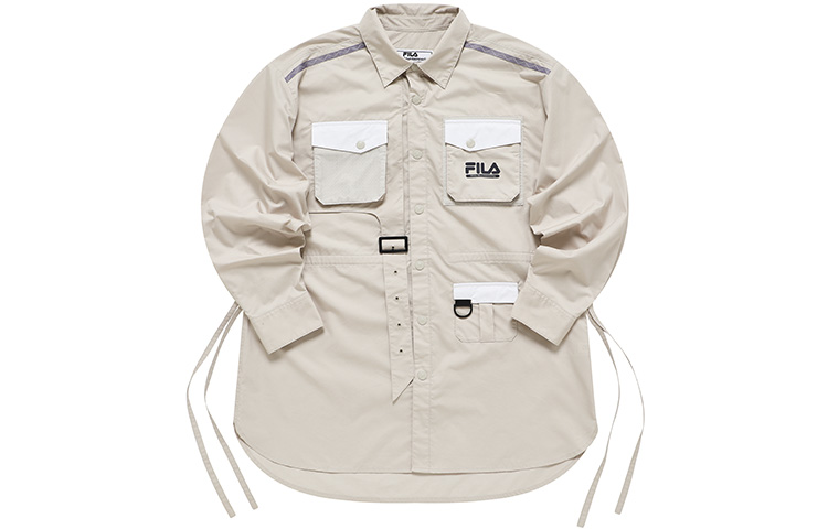 

X White Mountaineering Hakusan L Коллекция Сотрудничества Рубашка Женская Camel FILA FUSION