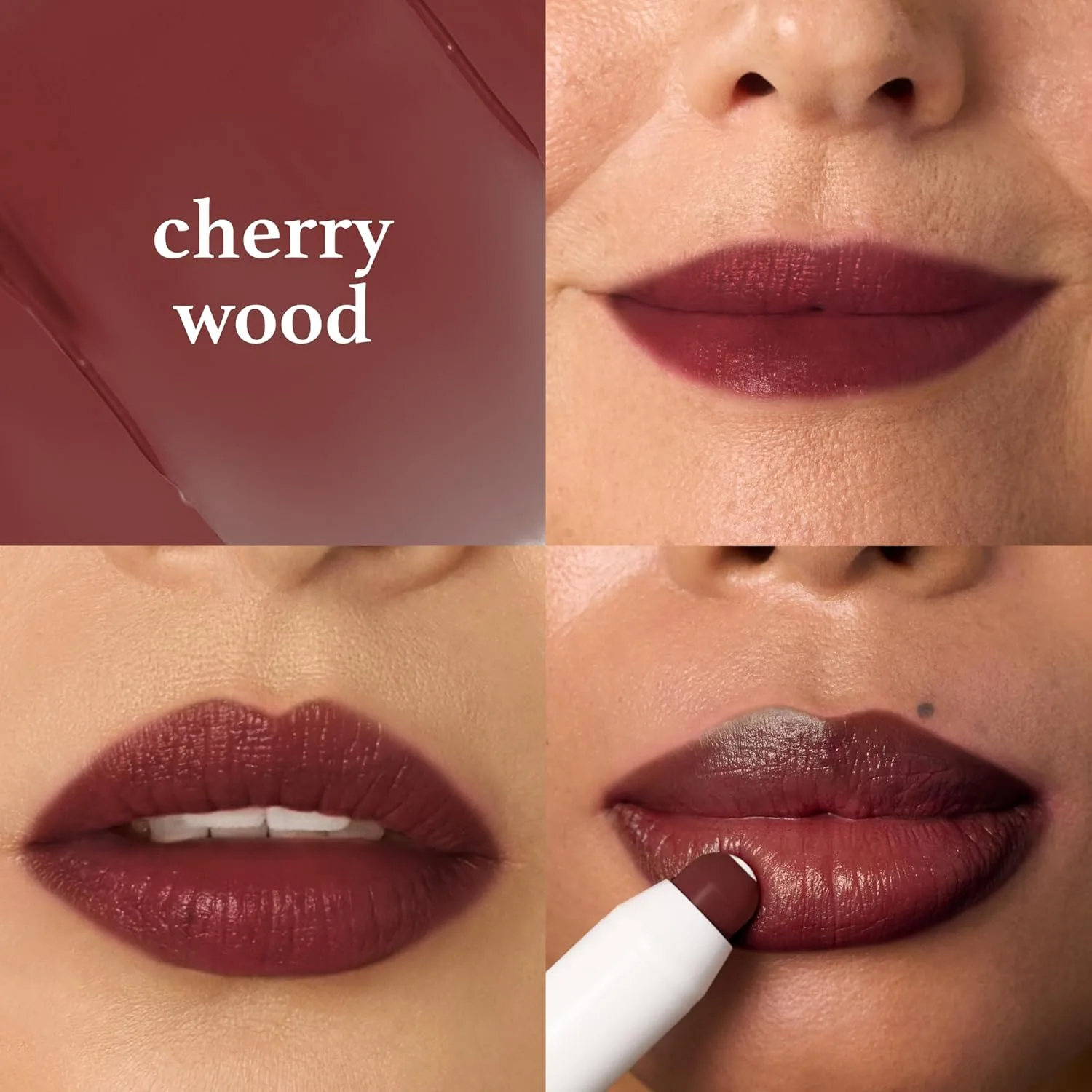 Julep It's Balm Tint of Color бальзам для губ трио - Cherry Wood, Cashmere Nude, Dusty Orchid Summer, увлажняющий с витамином E, натуральный глянцевый финиш, веганский, без жестокости, 25 Cherry Wood, Cashmere Nude, Dusty Orchid Summer — фото 2