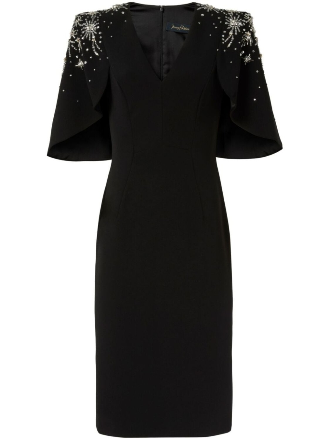 

Платье миди Zeya с пайетками Jenny Packham, черный