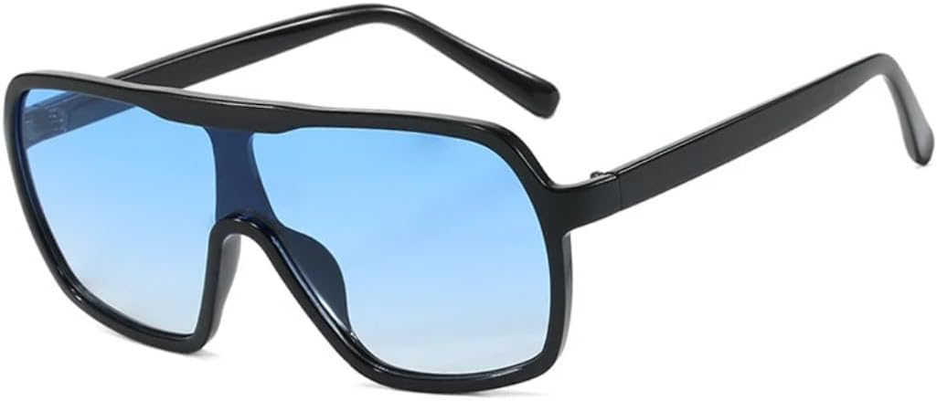 

Ретро женские солнцезащитные очки большого размера для мужчин, летние, для путешествий, рыбалки, вождения, ветрозащитные очки с защитой от УФ-излучения UV400 VVTWSSW, Black Blue