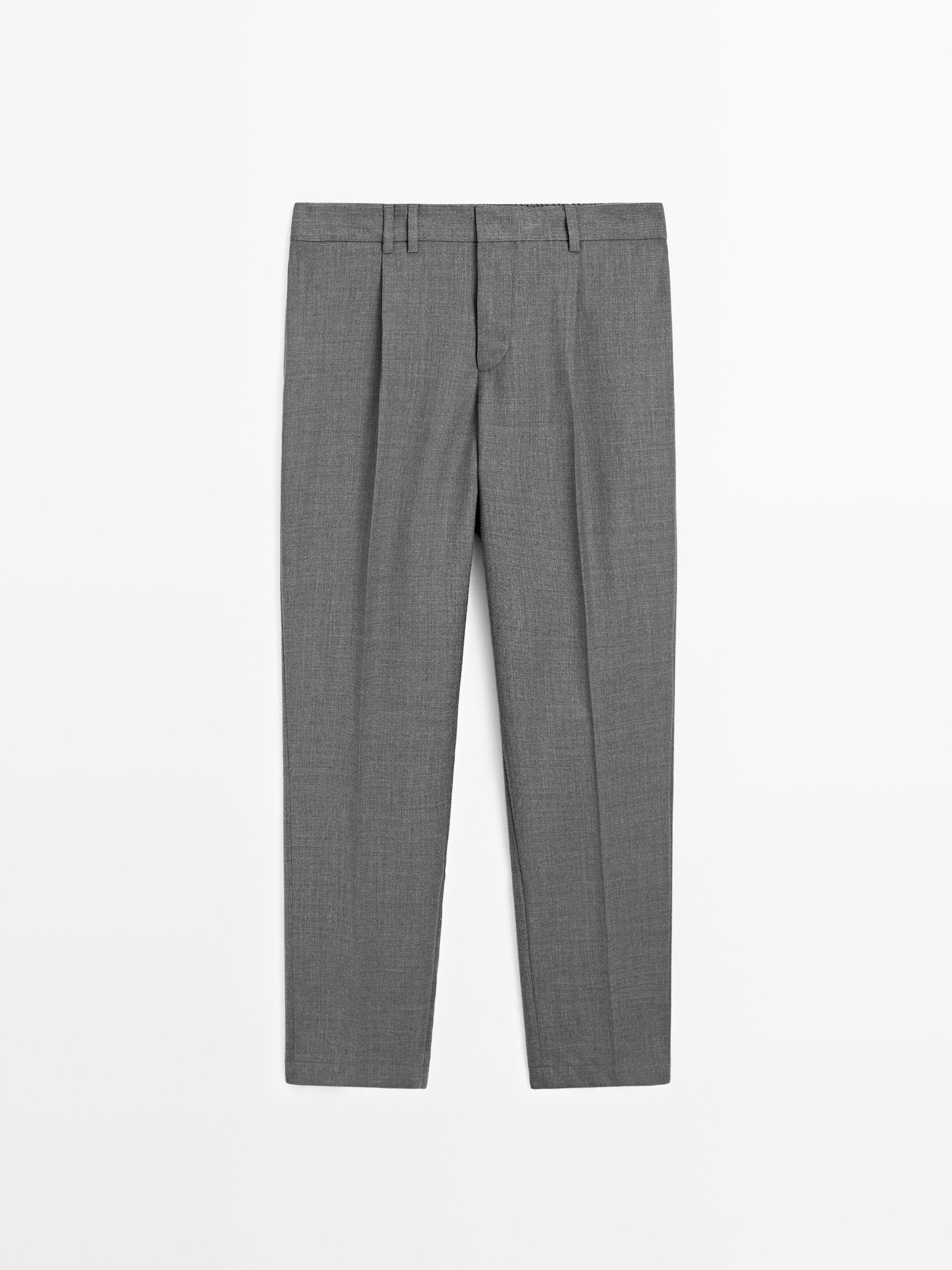 

Брюки свободного кроя с эластичными вставками по бокам Massimo Dutti, серый