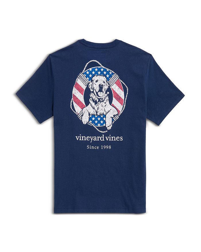 

Футболка с карманом USA Dog Life Ring Vineyard Vines, синий