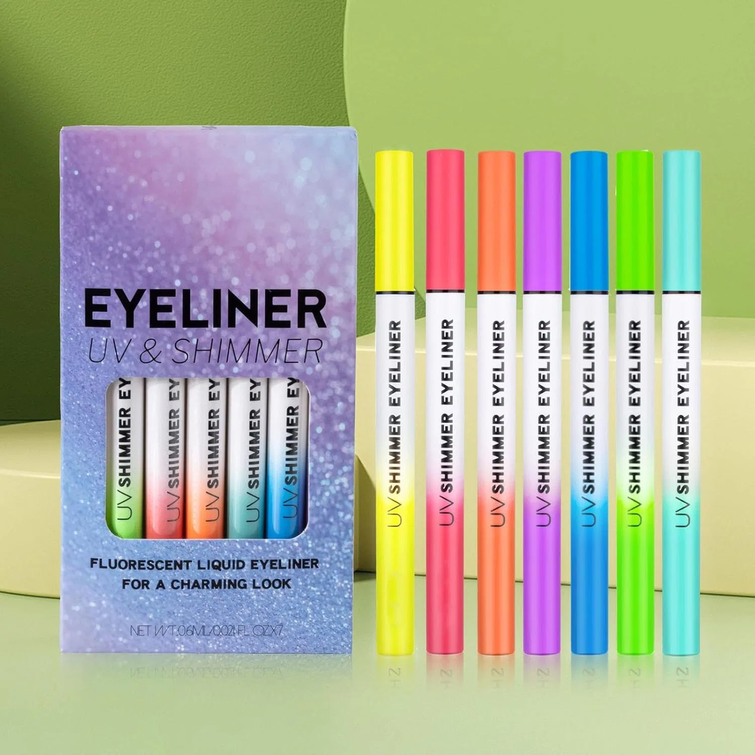 Подводка для глаз Colorful Shine, набор 6 цветов, No brand — фото 3