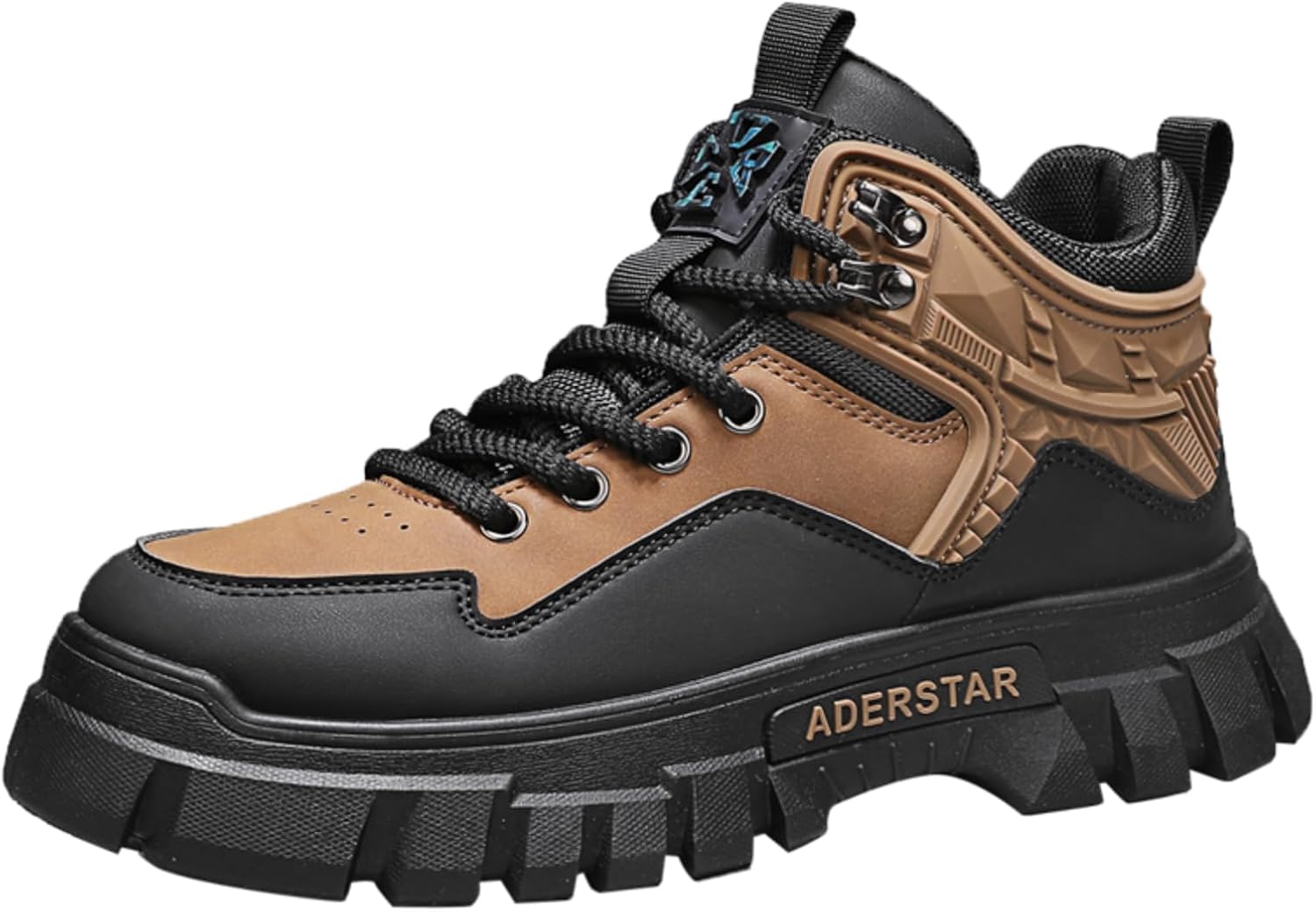 

Мужские черные высокие тактические ботинки, стиль 1987, граффити боевые ботинки с регулируемыми ремешками, нескользящая обувь для улицы Aokisx