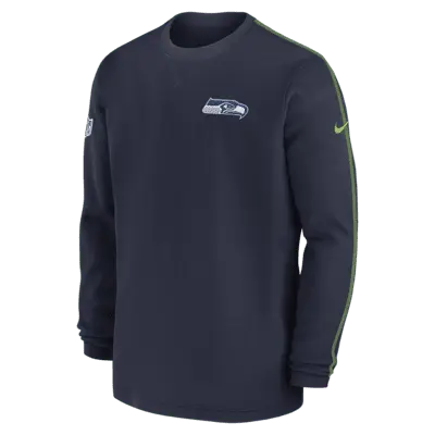 

Топ Nike Seattle Seahawks Sideline Coach Men’s NFL Long-Sleeve Top, темно-синий