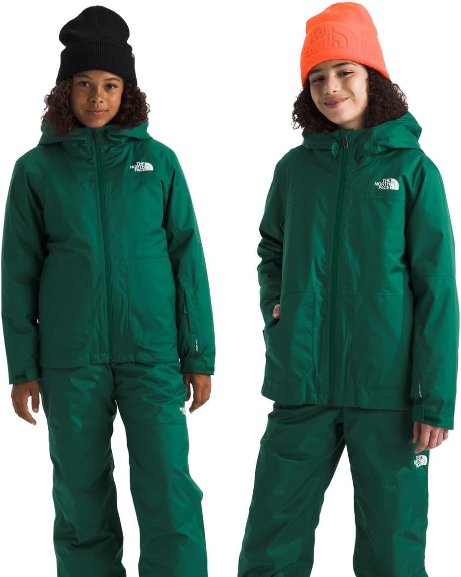 

Куртка подростковая Freedom Triclimate от THE NORTH FACE | Утеплитель Heatseeker с водоотталкивающим покрытием, совместимый со шлемом капюшон, салфетка для протирки очков, Evergreen