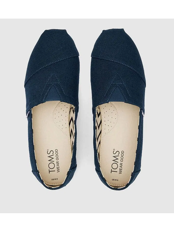 Слипперы с круглым носком TOMS, темно-синий — фото 4