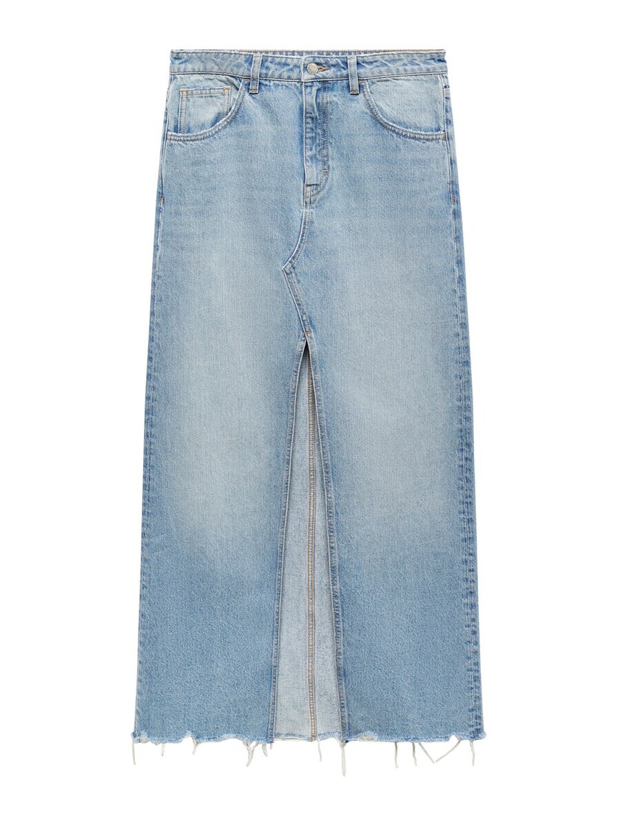 

Юбка миди MANGO Skirt Amaia, синий деним