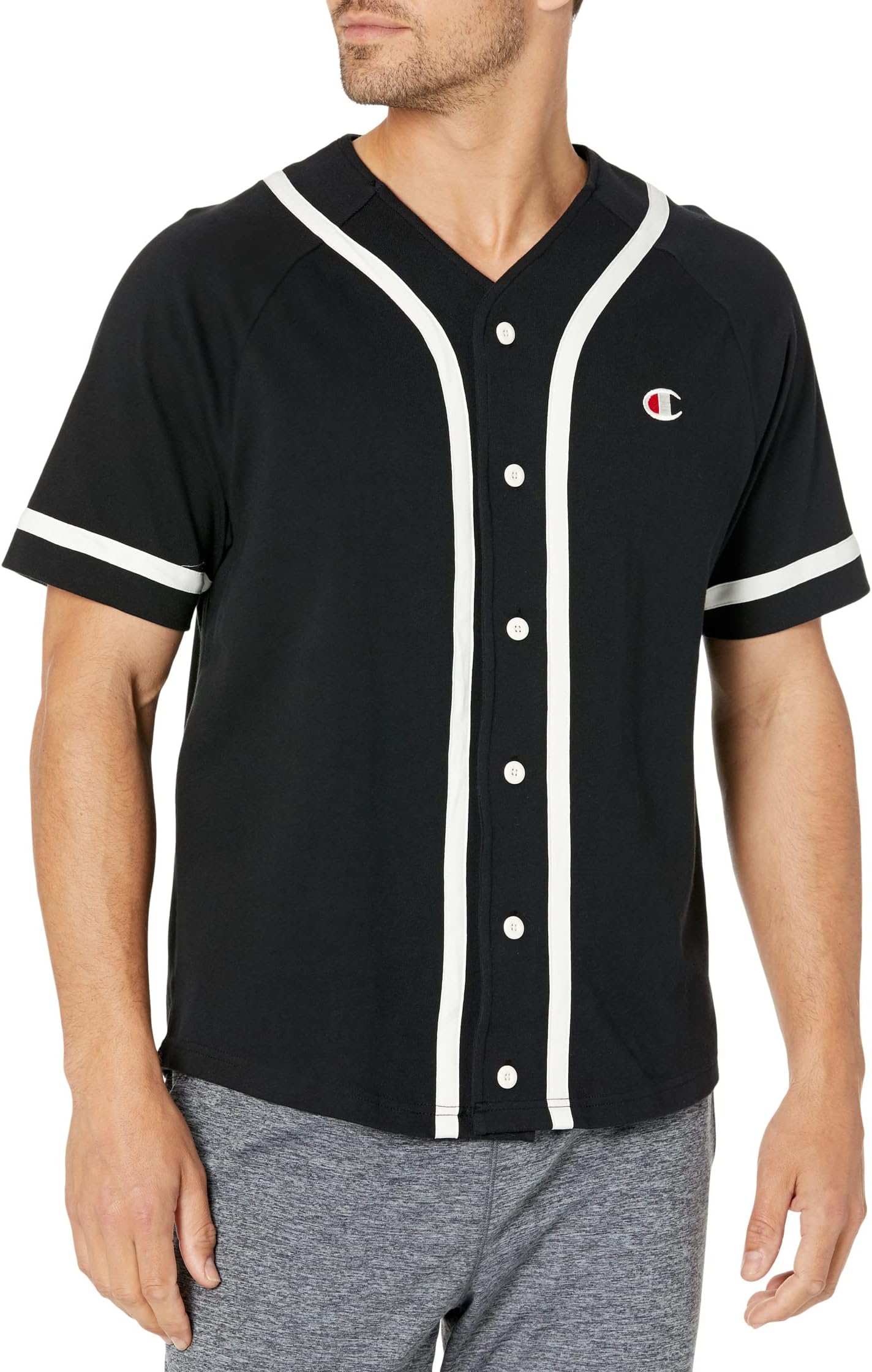 

Рубашка Champion Braided Baseball Jersey, черный