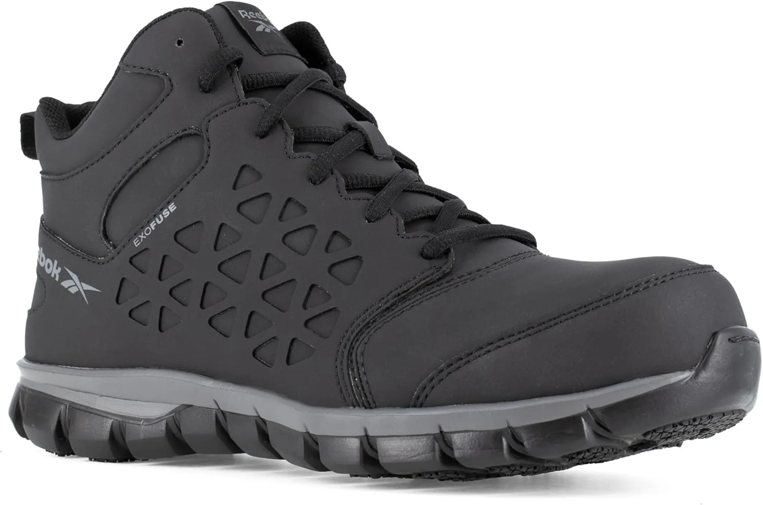Мужские рабочие кроссовки Reebok Work Sublite Cushion Mid Electrical Composite Toe Work/Duty - серые