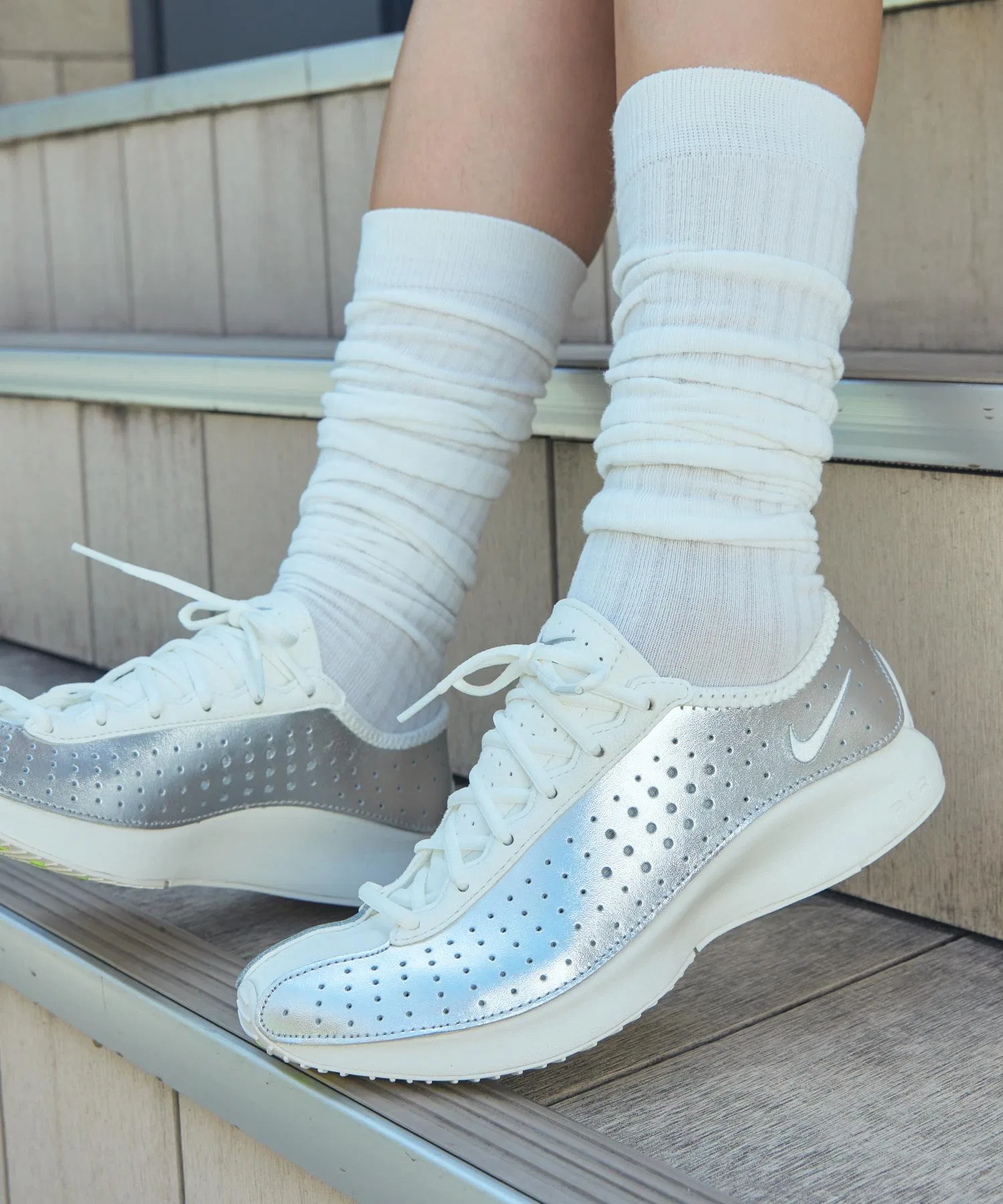 Женские кроссовки Nike Air Superfly из натуральной кожи и синтетики, бежевые — фото 4