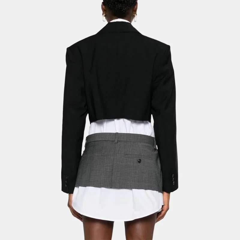 Блейзер укороченный Alexander Wang Black — фото 4
