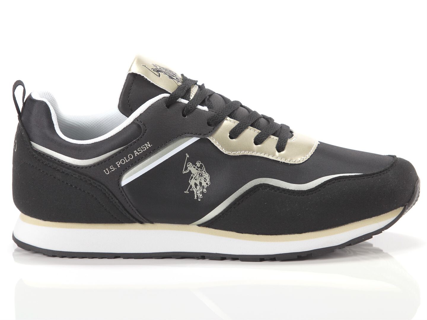 Кроссовки мужские U.S. Polo Assn. повседневные, черно-золотой