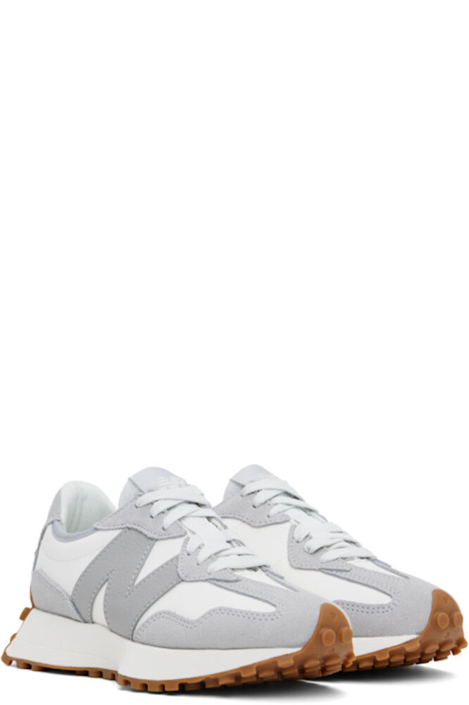 Белые и серые кроссовки 327 New Balance — фото 4