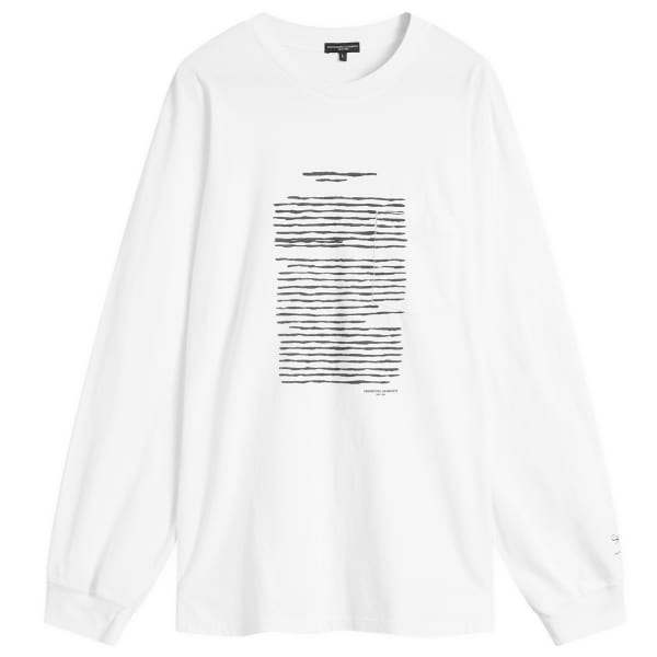 

Футболка с длинными рукавами и принтом креста Engineered Garments, белый