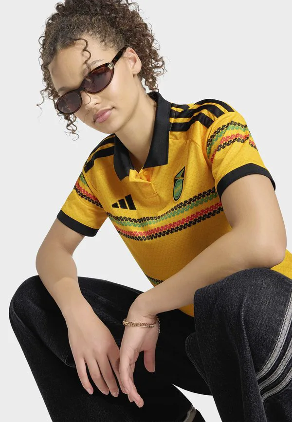 Реплика домашней футболки-поло сборной ямайки №26 Adidas Performance, Bold Gold — фото 3