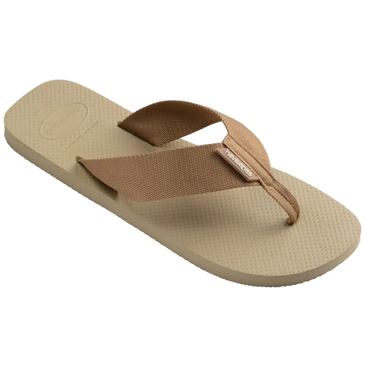 Мужские шлепанцы Hav. Городской базовый материал Песочно-серый 456 Havaianas, натуральный — фото 2