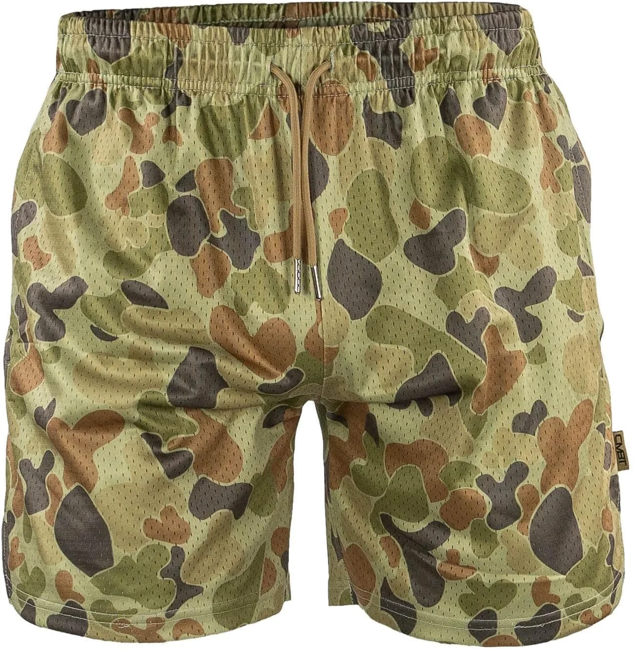 

Мужские шорты Original Lifestyle Mesh с 5-дюймовым шаговым швом, средней плотности из полиэстера, с 2 передними и 1 задней карманами на молнии Combat Iron