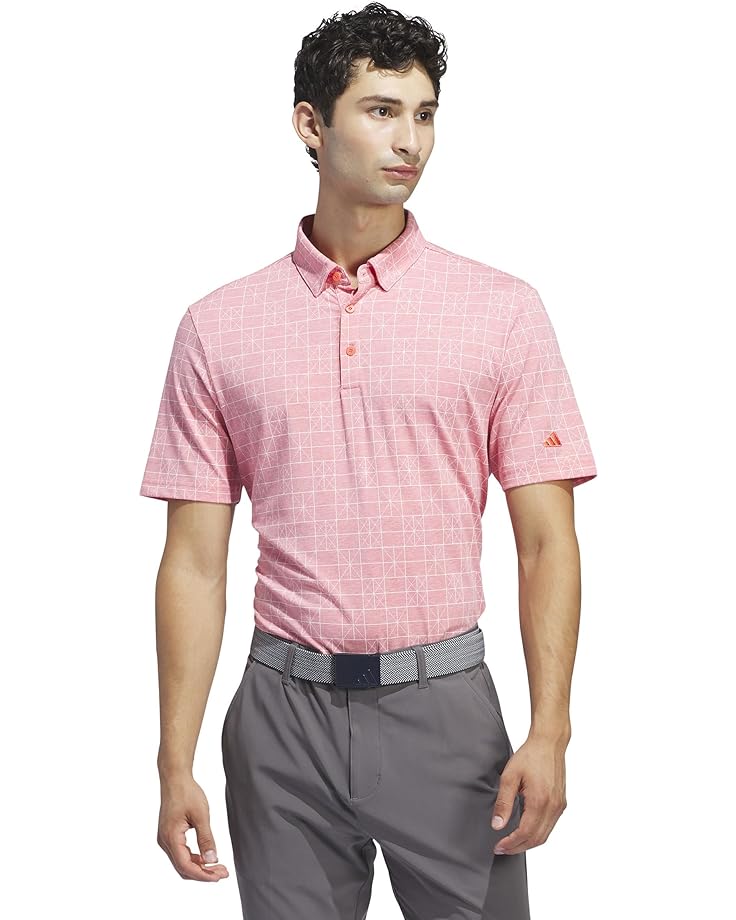 

Поло adidas Golf Go-To Printed Short Sleeve, цвет Preloved Scarlet