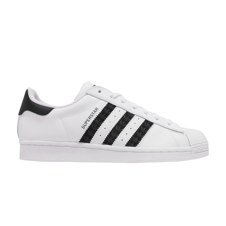 

Кроссовки adidas Superstar 'Logo Stripes - White Black', белый