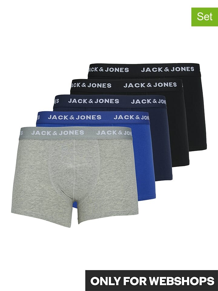 

Боксерские трусы Jack & Jones, цвет schwarz/blau/grau
