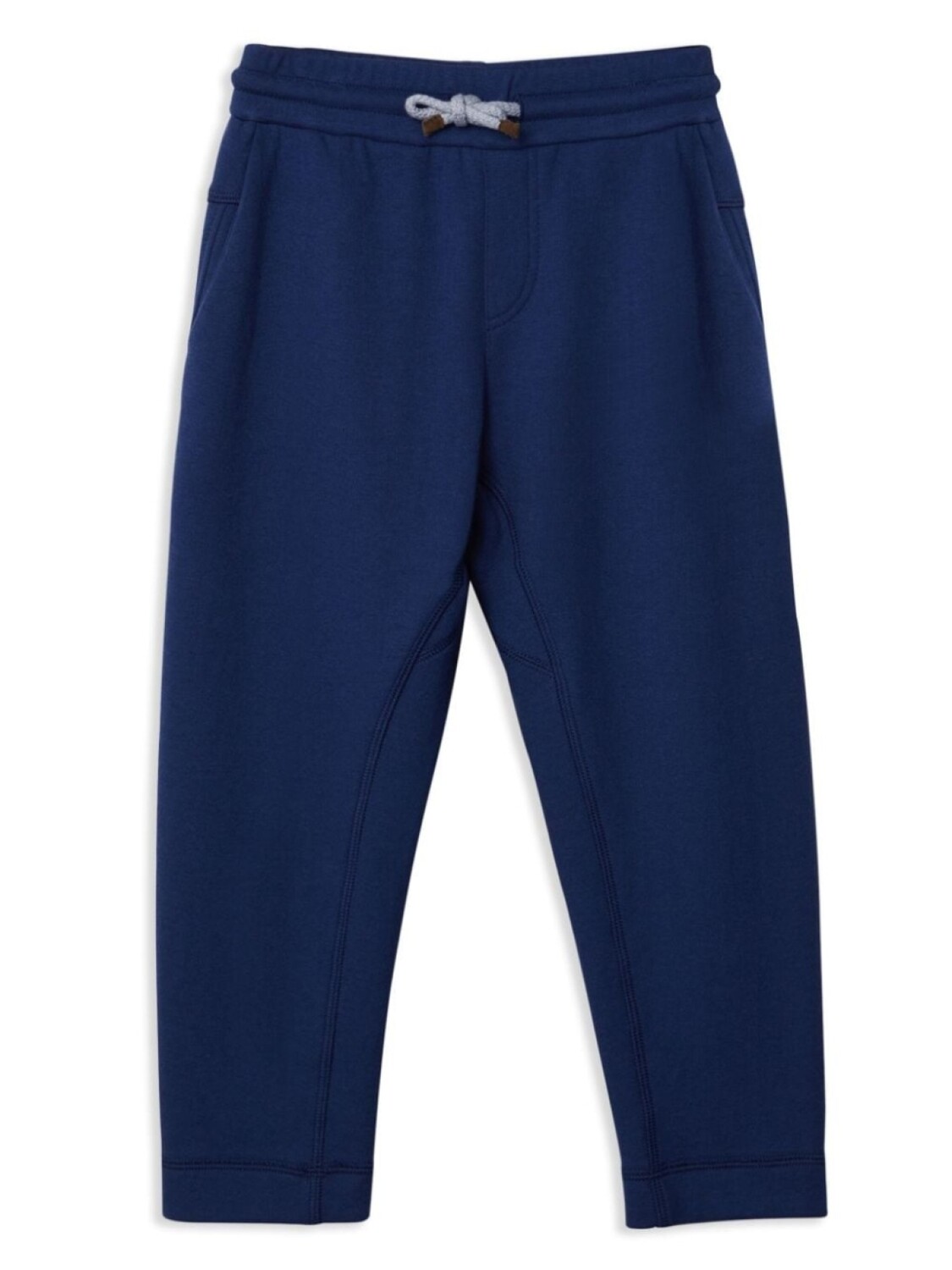 Brunello Cucinelli Kids махровые спортивные брюки с кулиской, синий