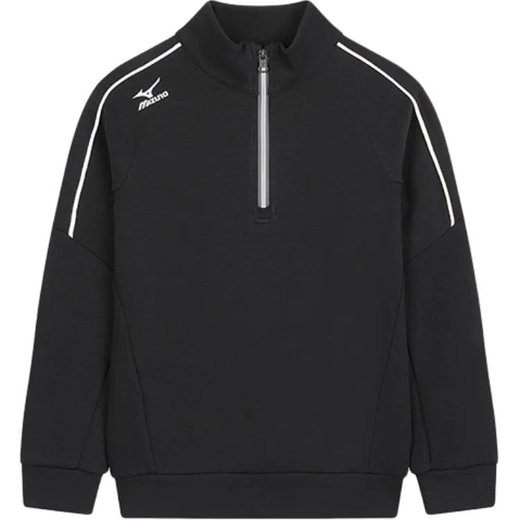 Детский свитшот со стойкой Mizuno, черный