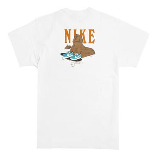 

Футболка Nike SB Skate T-Shirt Back Shoe Skateboard Round Neck Short Sleeve White, белый