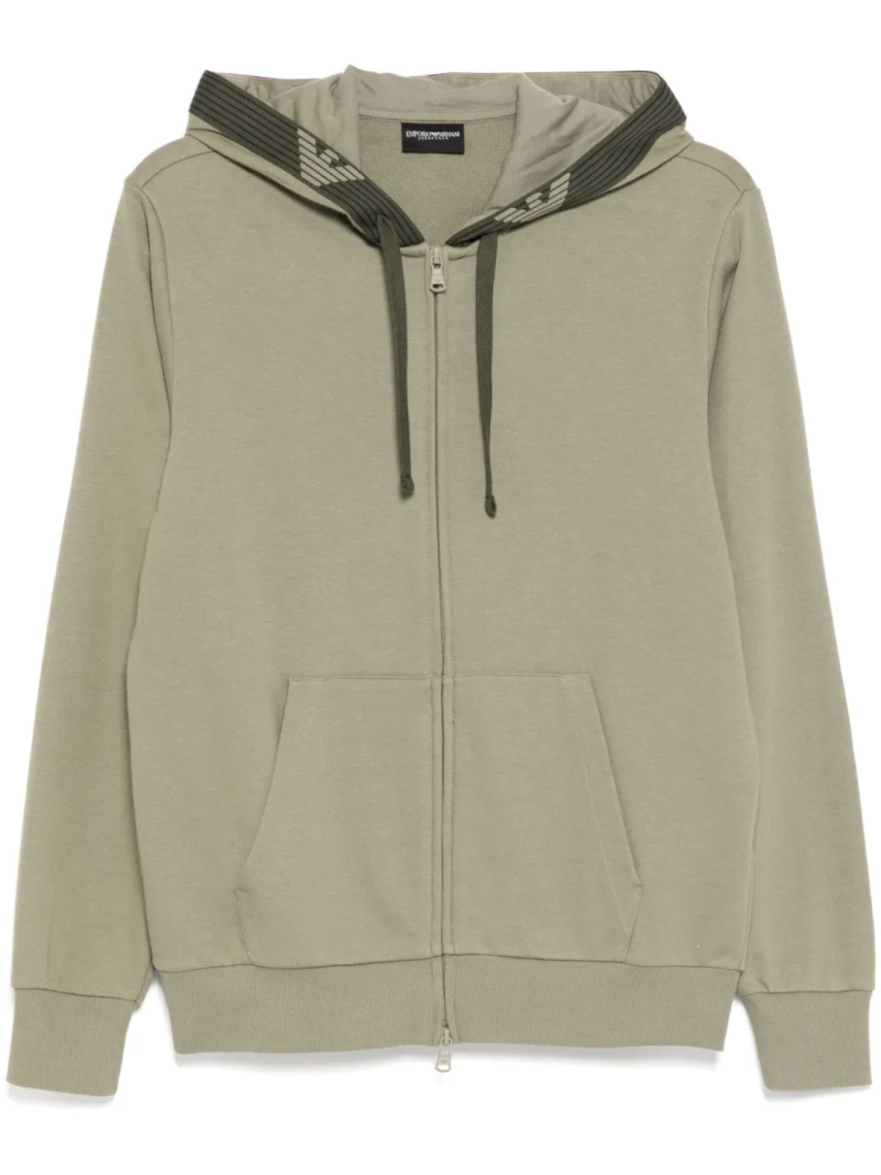 

Emporio Armani худи на молнии, зеленый