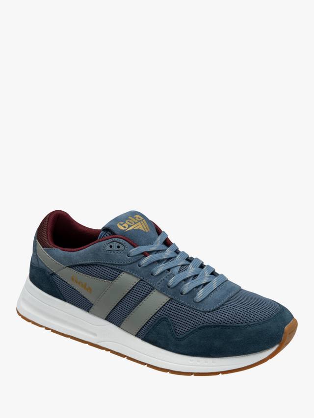 Дельта замшевые кроссовки со шнуровкой Gola, Moonlight/Navy/Cement — фото 2