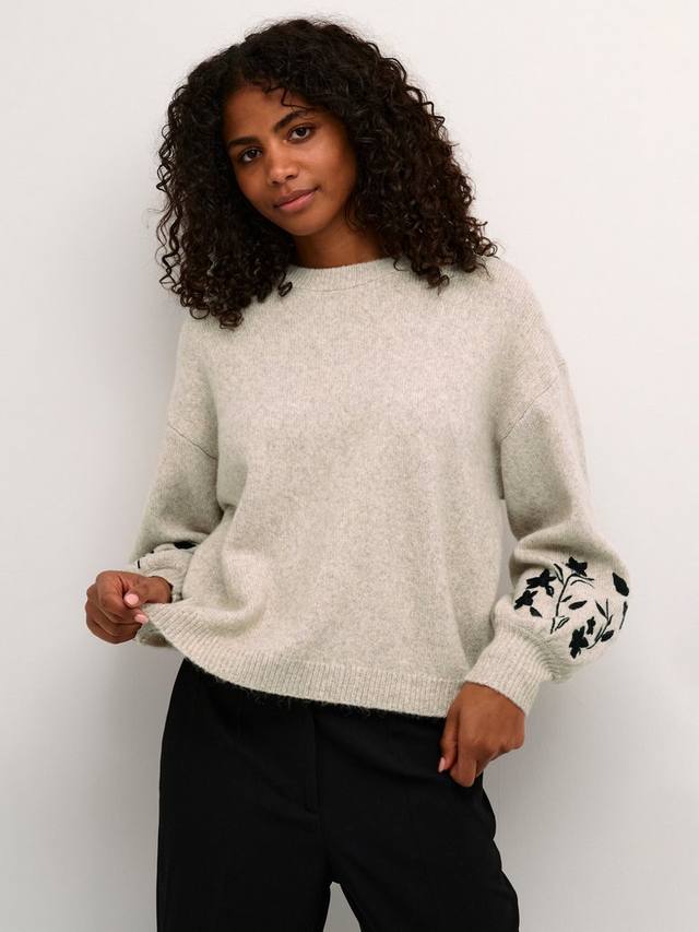 

Джемпер Lisette с декорированными рукавами KAFFE, Grey/Multi