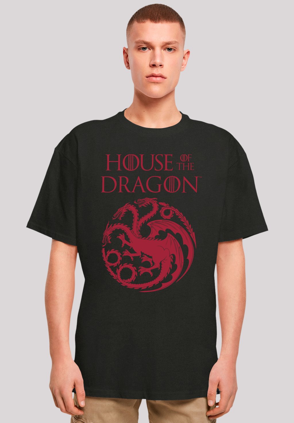 

Футболка с принтом HOUSE OF THE DRAGON TARGARYEN CREST LOGO F4NT4STIC, черный