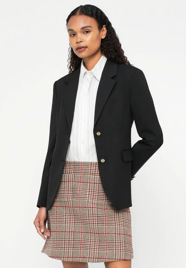 Классический пиджак из шерстяной смеси стандартного кроя Tommy Hilfiger, Black — фото 4