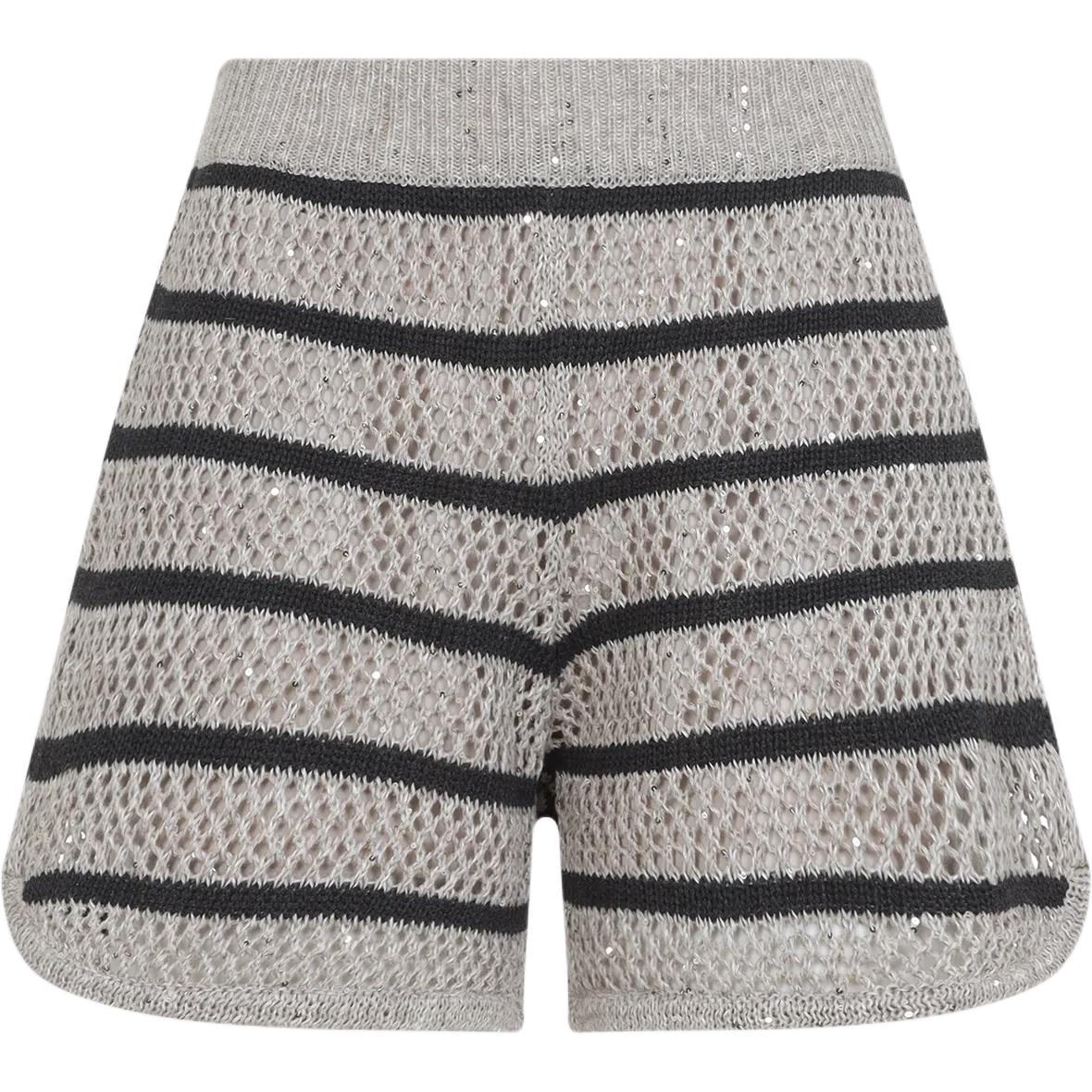 

Полосатые шорты Brunello Cucinelli, серый